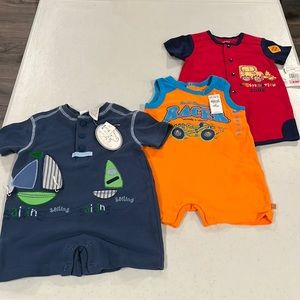 NWT Set of 3 Boys One-Piece Outfits